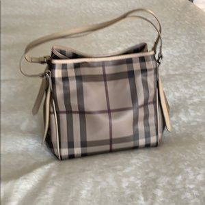 Burberry smoked check coated canvas tote bag